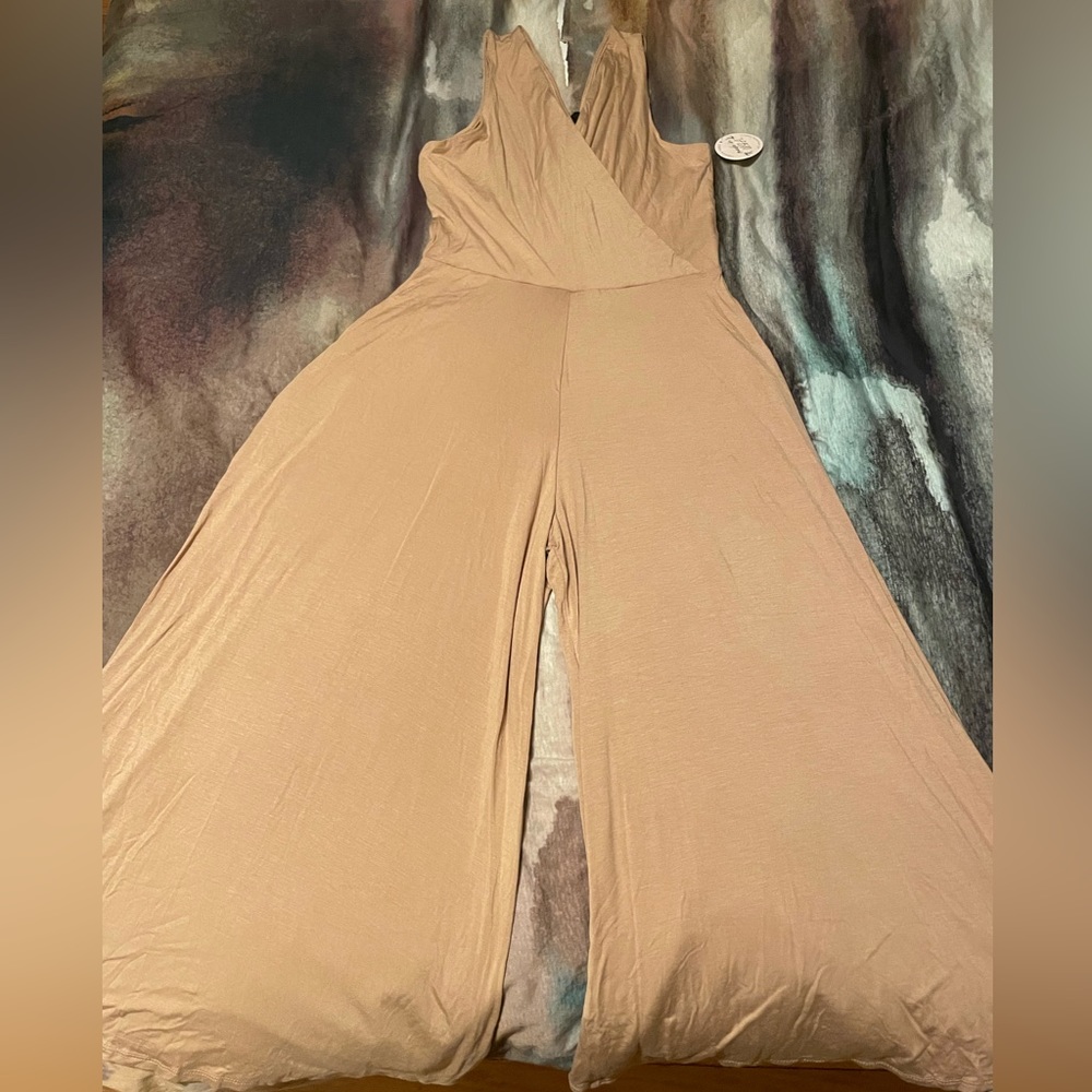 Final Touch: Knit Sleeveless Jumpsuit Tawny Brown from Ruby & Jenna Boutique